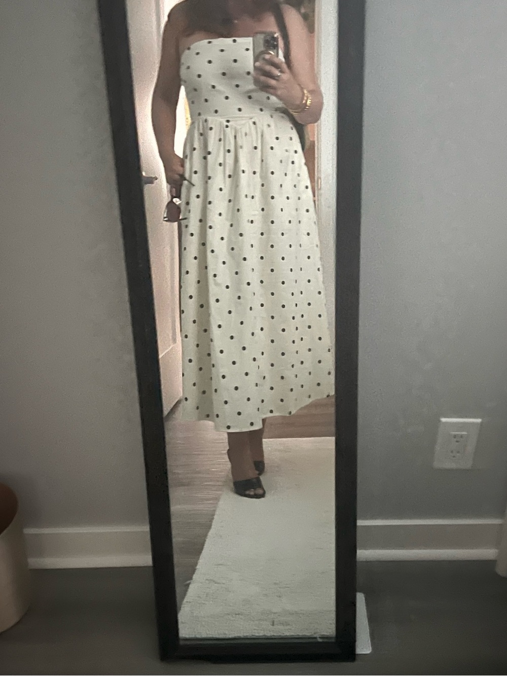 Jessica Simpson Cream Smocked Waist Dress